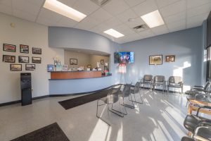 Sunbury Urgent Care main desk sign in and waiting room